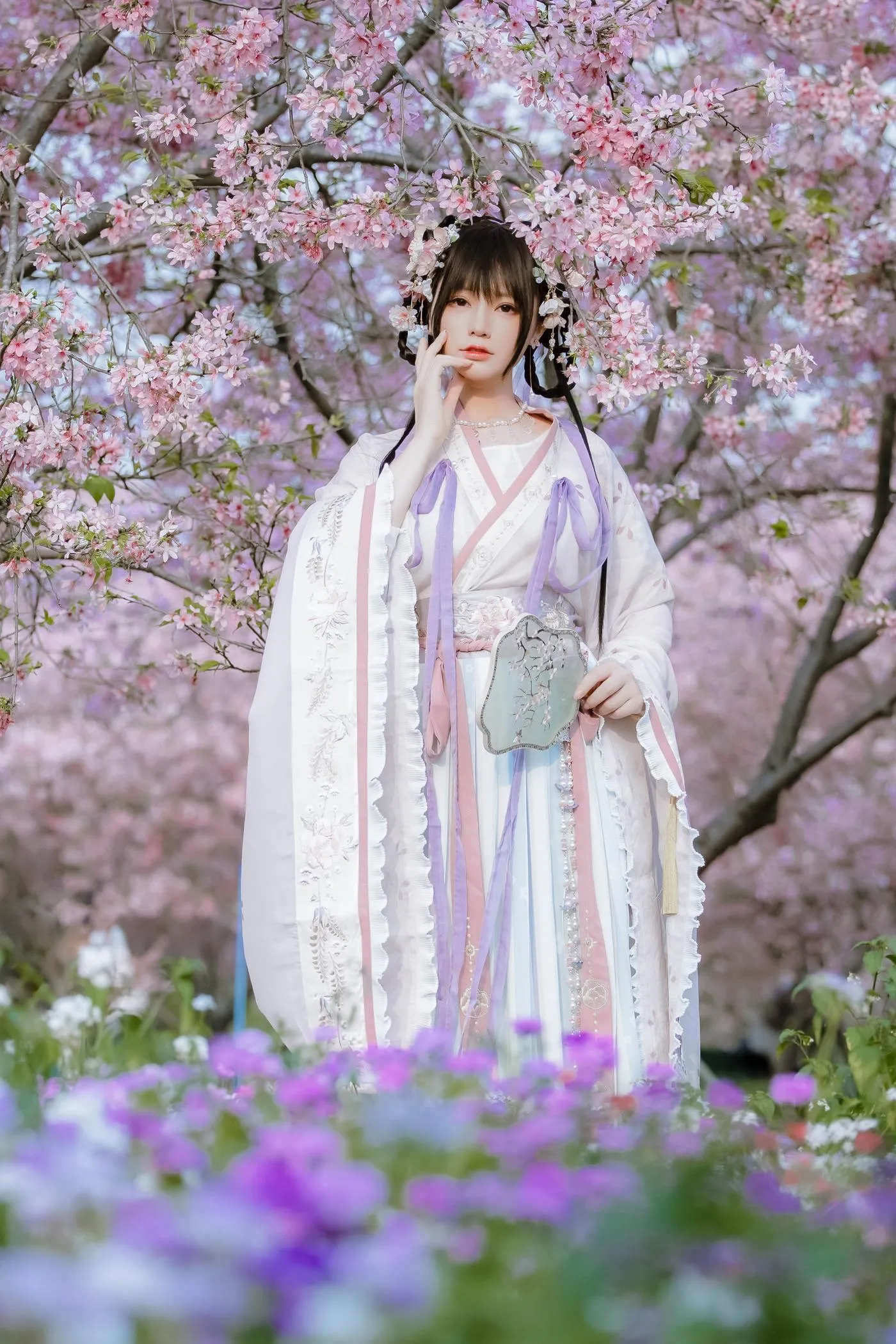 Nyako喵子 – NO.35 樱花汉服 花神祈愿 [52P]插图